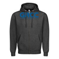 Charcoal Heather Grand Rapids Community College Zipper Hoodie - artisFamous