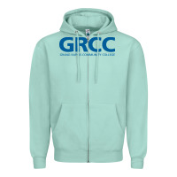 Seafoam Grand Rapids Community College Zipper Hoodie - artisFamous