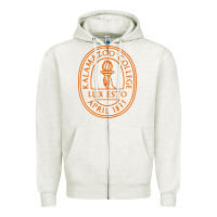 Oatmeal Heather Kalamazoo College Zipper Hoodie - artisFamous