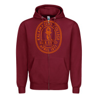 Burgundy Kalamazoo College Zipper Hoodie - artisFamous