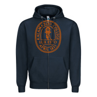 Navy Kalamazoo College Zipper Hoodie - artisFamous