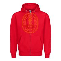 Red Kalamazoo College Zipper Hoodie - artisFamous