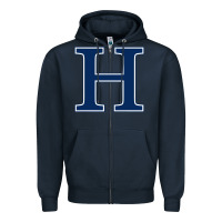 Navy Hillsdale College Zipper Hoodie - artisFamous