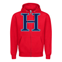 Red Hillsdale College Zipper Hoodie - artisFamous