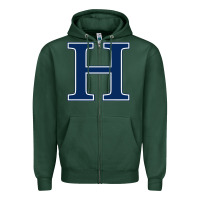 Sports Green Hillsdale College Zipper Hoodie - artisFamous
