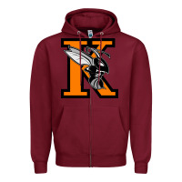 Burgundy Kalamazoo College Zipper Hoodie - artisFamous