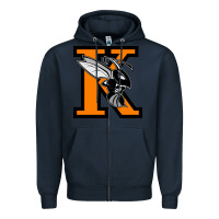 Navy Kalamazoo College Zipper Hoodie - artisFamous
