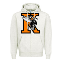 Oatmeal Heather Kalamazoo College Zipper Hoodie - artisFamous