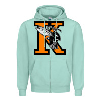 Seafoam Kalamazoo College Zipper Hoodie - artisFamous