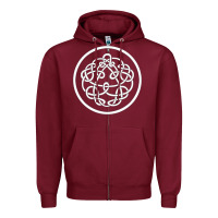 Burgundy king crimson Zipper Hoodie - artisFamous