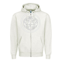 Oatmeal Heather king crimson Zipper Hoodie - artisFamous