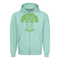 Seafoam Maharishi International College Zipper Hoodie - artisFamous