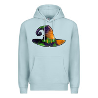 Blue Mist Purple leopard witch hat Premium Hoodie - Jasminsmagicworld