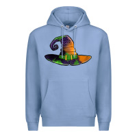 Colony Blue Purple leopard witch hat Premium Hoodie - Jasminsmagicworld