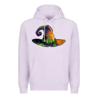 Lilac Purple leopard witch hat Premium Hoodie - Jasminsmagicworld