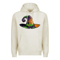 Oatmeal Heather Purple leopard witch hat Premium Hoodie - Jasminsmagicworld