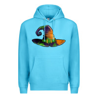 Ocean Blue Purple leopard witch hat Premium Hoodie - Jasminsmagicworld