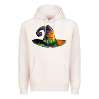 Pale Pink Purple leopard witch hat Premium Hoodie - Jasminsmagicworld