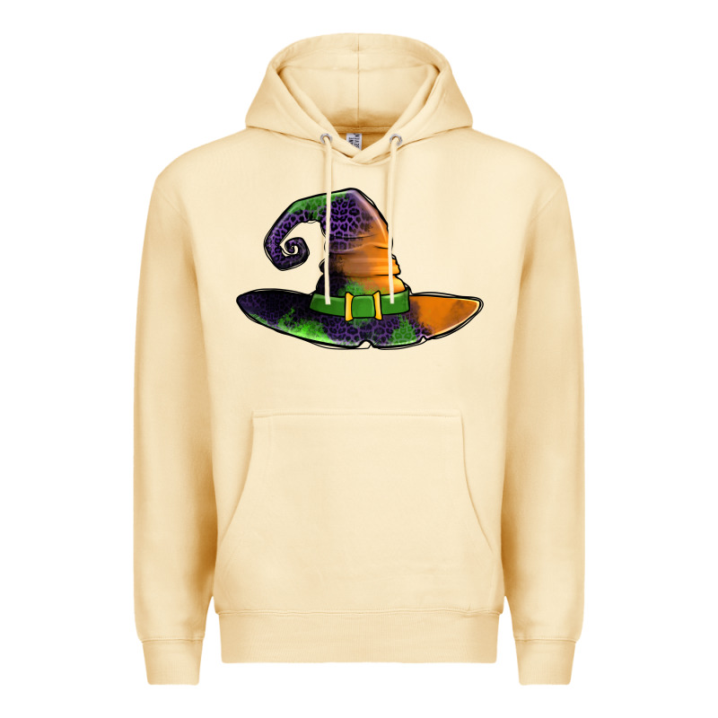 Purple Leopard Witch Hat Premium Hoodie by Jasminsmagicworld | Teevron