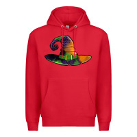 Red Purple leopard witch hat Premium Hoodie - Jasminsmagicworld