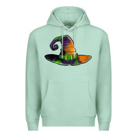 Seafoam Purple leopard witch hat Premium Hoodie - Jasminsmagicworld