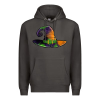 Smoke Purple leopard witch hat Premium Hoodie - Jasminsmagicworld