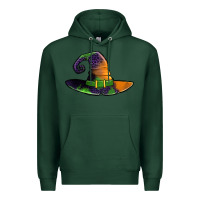 Sports Green Purple leopard witch hat Premium Hoodie - Jasminsmagicworld