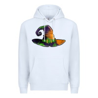 White Purple leopard witch hat Premium Hoodie - Jasminsmagicworld