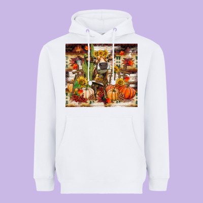 Fall Heifer Cow Heavyweight Hoodie Designed By Ranaportraitstore