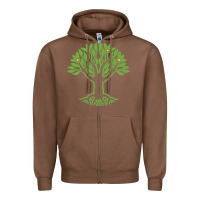 Chestnut Maharishi International College Zipper Hoodie - artisFamous