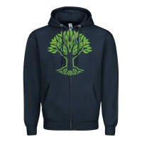 Navy Maharishi International College Zipper Hoodie - artisFamous