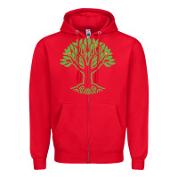 Red Maharishi International College Zipper Hoodie - artisFamous