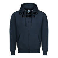 Navy diamond hands Zipper Hoodie - artisFamous