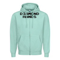 Seafoam diamond hands Zipper Hoodie - artisFamous