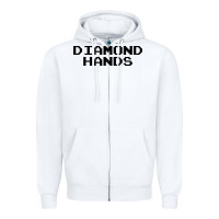 White diamond hands Zipper Hoodie - artisFamous