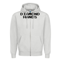 Dove Grey diamond hands Zipper Hoodie - artisFamous