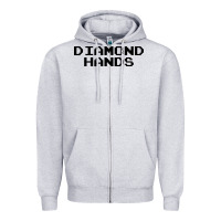 Heather Grey diamond hands Zipper Hoodie - artisFamous