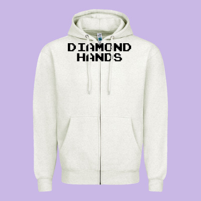 Diamond Hands Zipper Hoodie Designed By Artisfamous