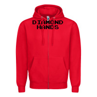 Red diamond hands Zipper Hoodie - artisFamous