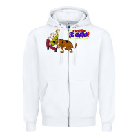 White Scooby Doo Zipper Hoodie - artisFamous