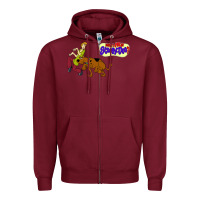 Burgundy Scooby Doo Zipper Hoodie - artisFamous