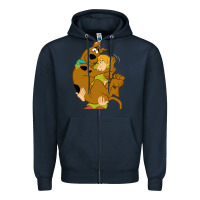 Navy Scooby Doo and Shaggy Zipper Hoodie - artisFamous