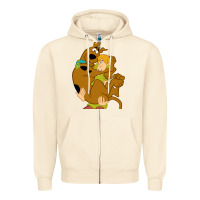 Sandshell Scooby Doo and Shaggy Zipper Hoodie - artisFamous