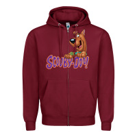 Burgundy Scooby-Doo Zipper Hoodie - artisFamous