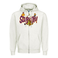 Oatmeal Heather Scooby-Doo Zipper Hoodie - artisFamous