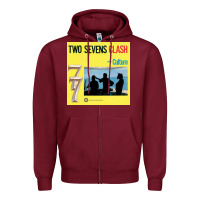 Burgundy two sevens clash culture Zipper Hoodie - artisFamous