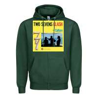 Sports Green two sevens clash culture Zipper Hoodie - artisFamous