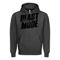 Charcoal Heather beast mode classic Zipper Hoodie - artisFamous