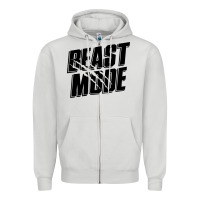 Dove Grey beast mode classic Zipper Hoodie - artisFamous