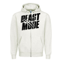 Oatmeal Heather beast mode classic Zipper Hoodie - artisFamous